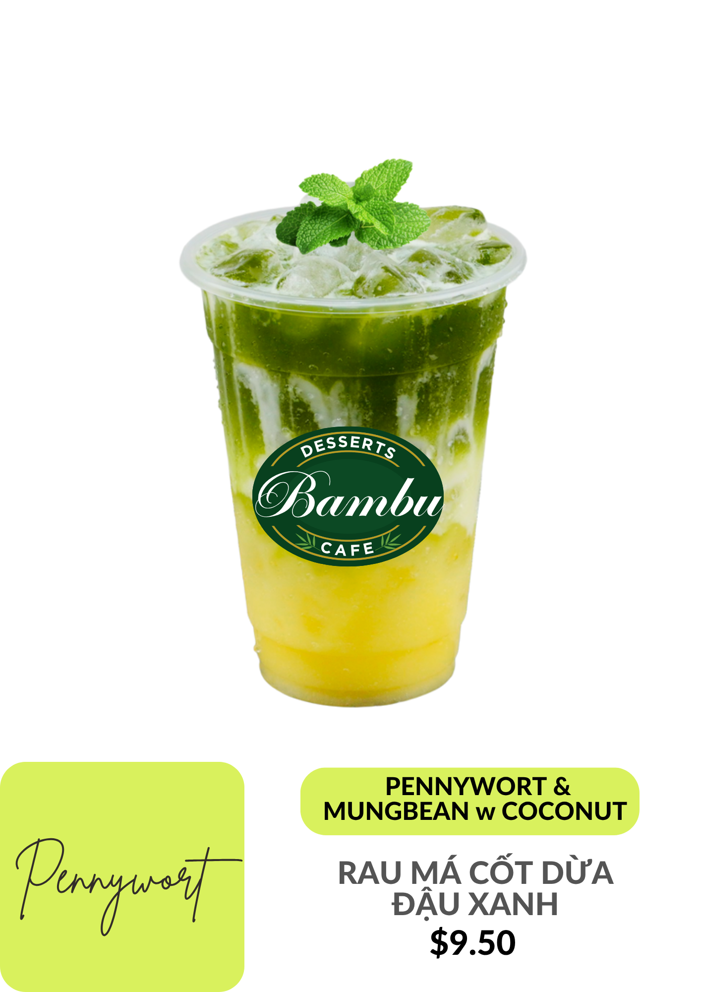 Pennywort & Coconut  w Mungbean